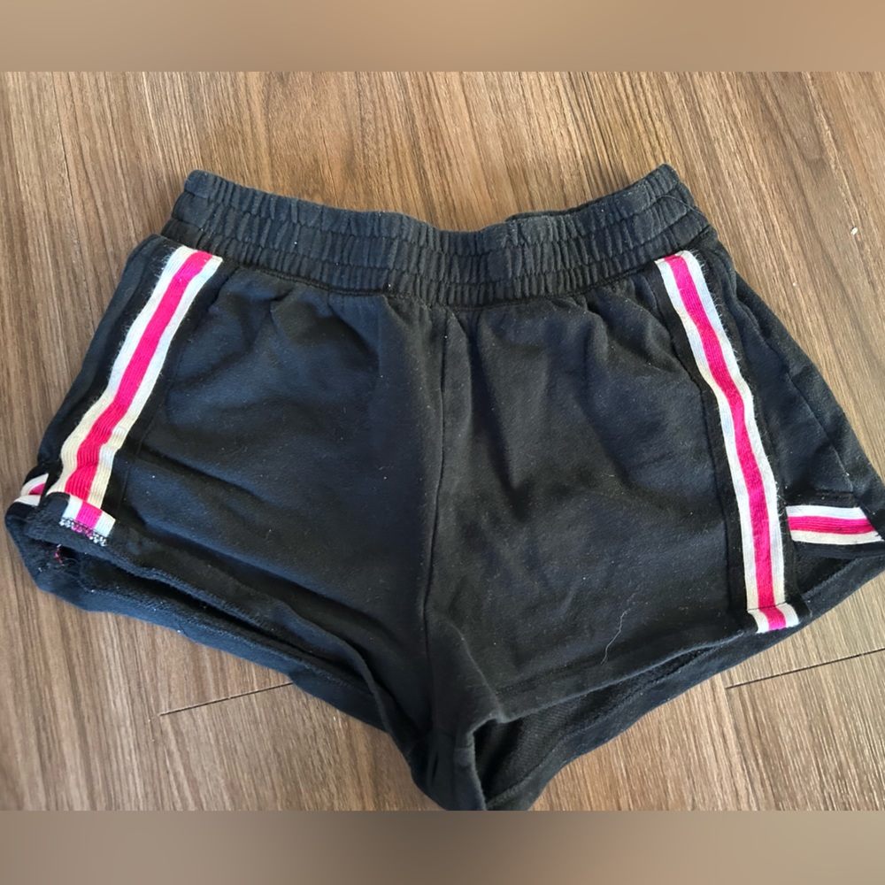 Worn comfy shorts.